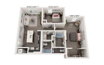 2 Bedrooms B214 floor plan